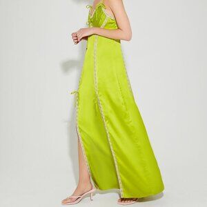 Betsey Johnson Maxi Slip Dress Green